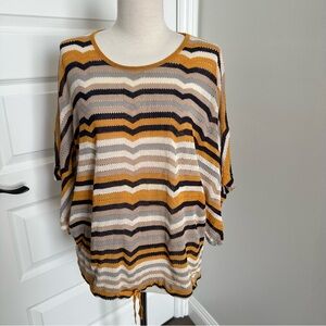 Fate Striped Chevron Knit Top Size M